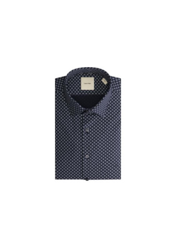 Ck Poplin 2Tones Print Slim Sh