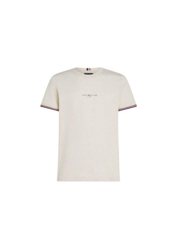 Tommy Logo Tipped Tee Heathere